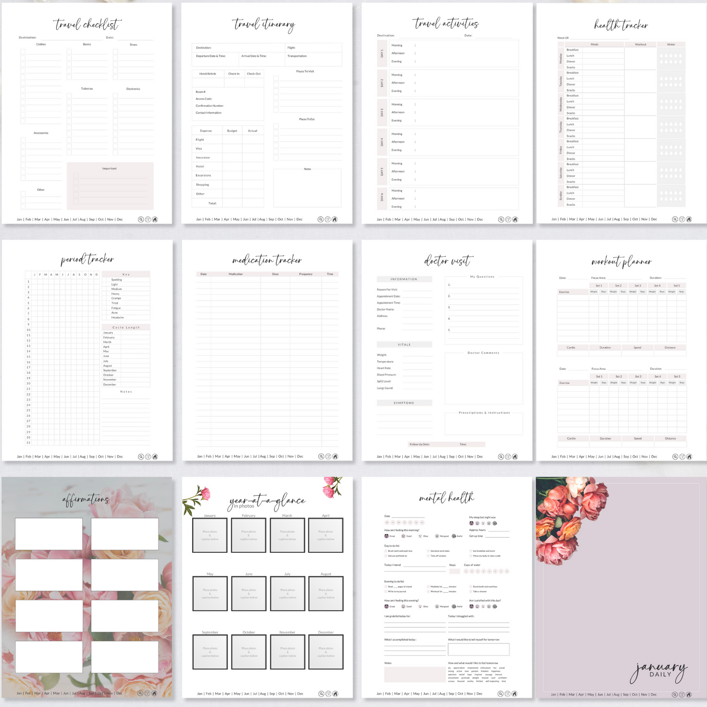 BLOOM in 2025 Customizable Digital Life Planner